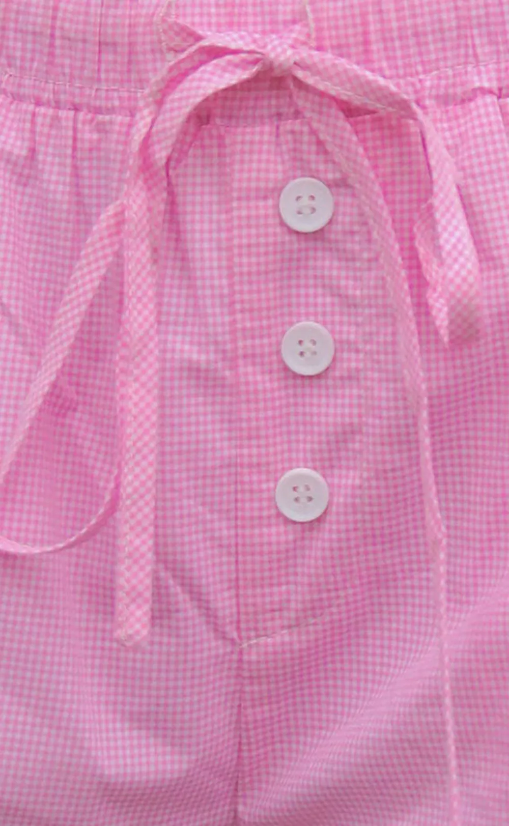 Pink Drawstring Elastic Waist Shorts